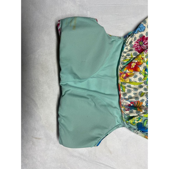 Johnny Was Destin Flounce Swim Top Only Floral Ruffle Boho Medium EUC - Picture 8 of 8